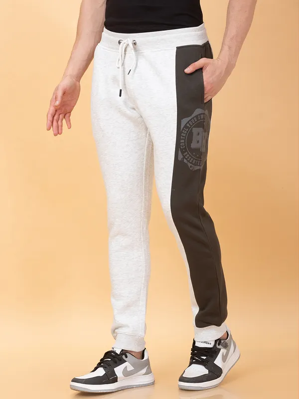 Being Human Clothing Mens-Bottom Track Ecru Melange
