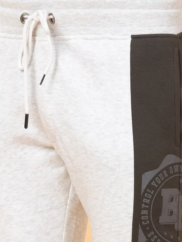 Being Human Clothing Mens-Bottom Track Ecru Melange
