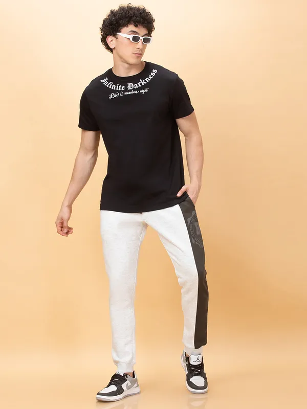 Being Human Clothing Mens-Bottom Track Ecru Melange