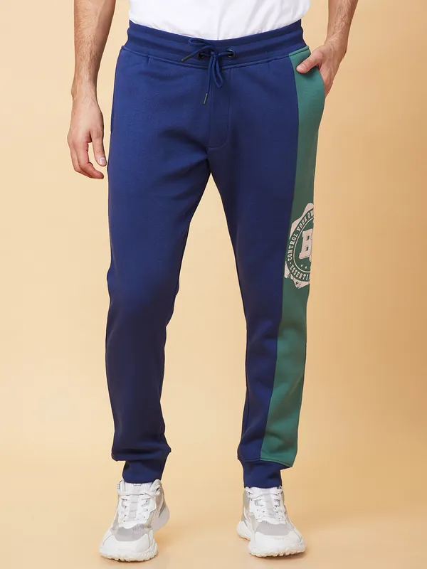 Being Human Clothing Mens-Bottom Track Midnight Blue