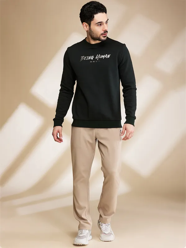 Being Human Clothing Mens-Bottom Track Beige