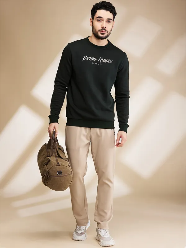 Being Human Clothing Mens-Bottom Track Beige