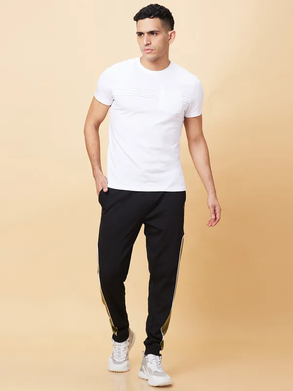 Being Human Clothing Mens-Bottom Track Black