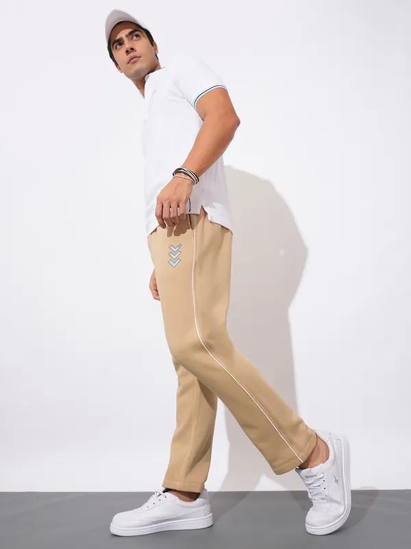 Being Human Clothing Mens-Bottom Track Beige