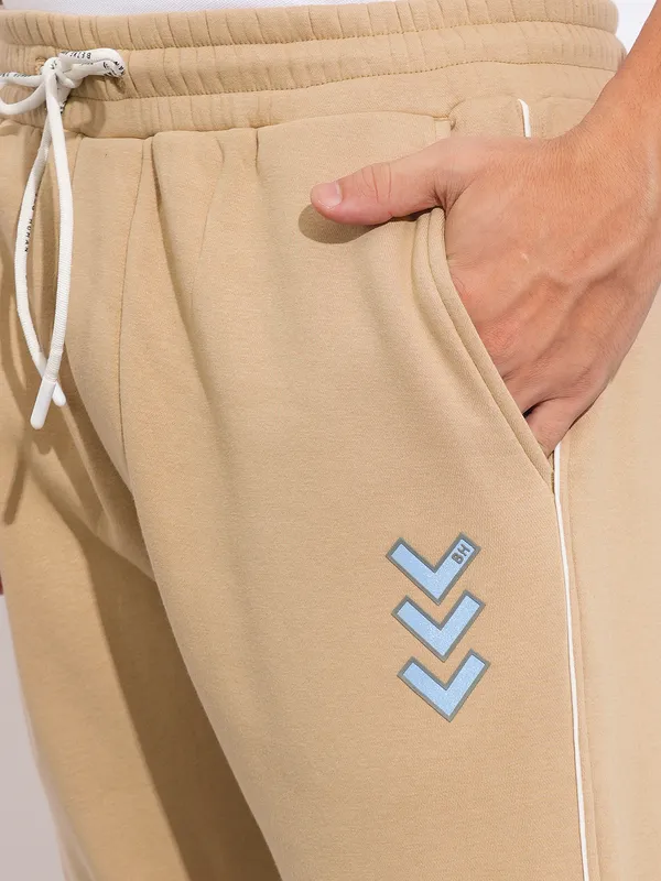 Being Human Clothing Mens-Bottom Track Beige