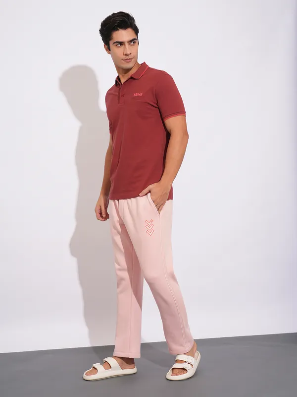 Being Human Clothing Mens-Bottom Track Wartz Pink