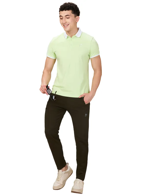 Being Human Clothing Men Green Solid Track