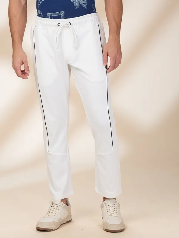 Being Human Clothing Men White Solid Track