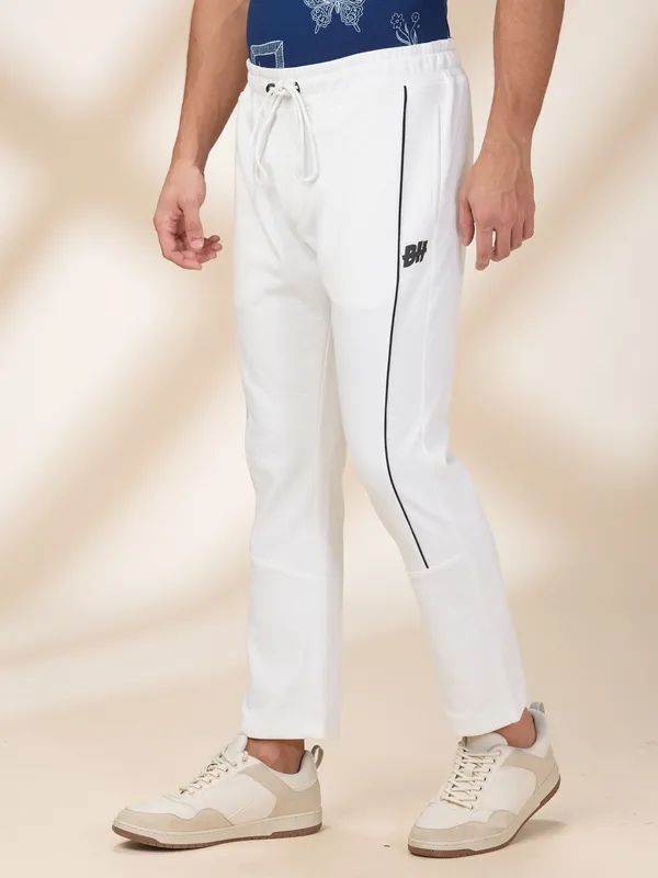 Being Human Clothing Men White Solid Track