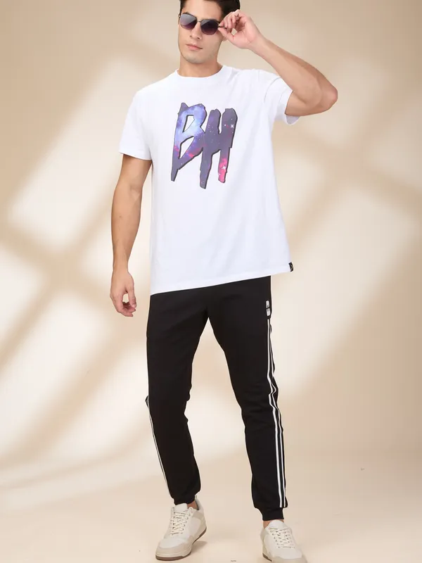 Being Human Men Black Vertical Stripes Jogger