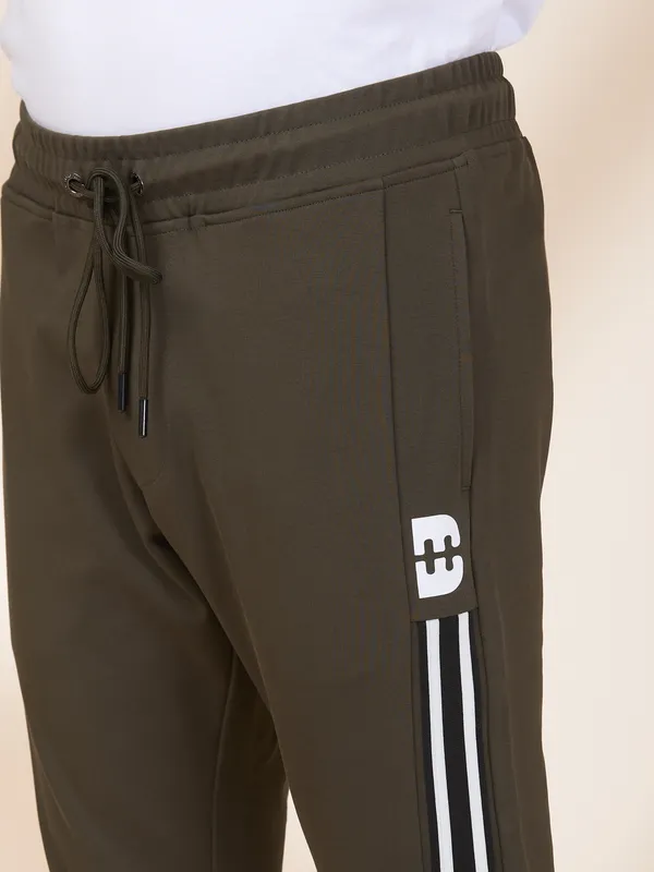 Being Human Men Green Vertical Stripes Jogger