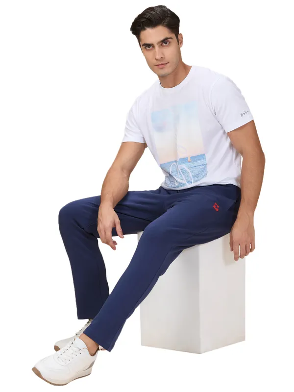 Being Human Clothing Men Blue Solid Track