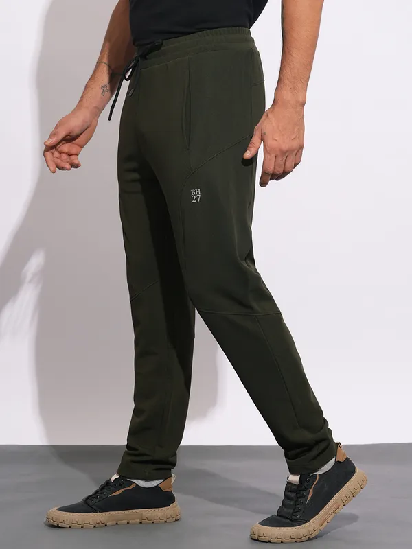 Being Human Clothing Mens-Bottom Track Olive