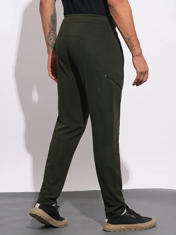 Being Human Clothing Mens-Bottom Track Olive