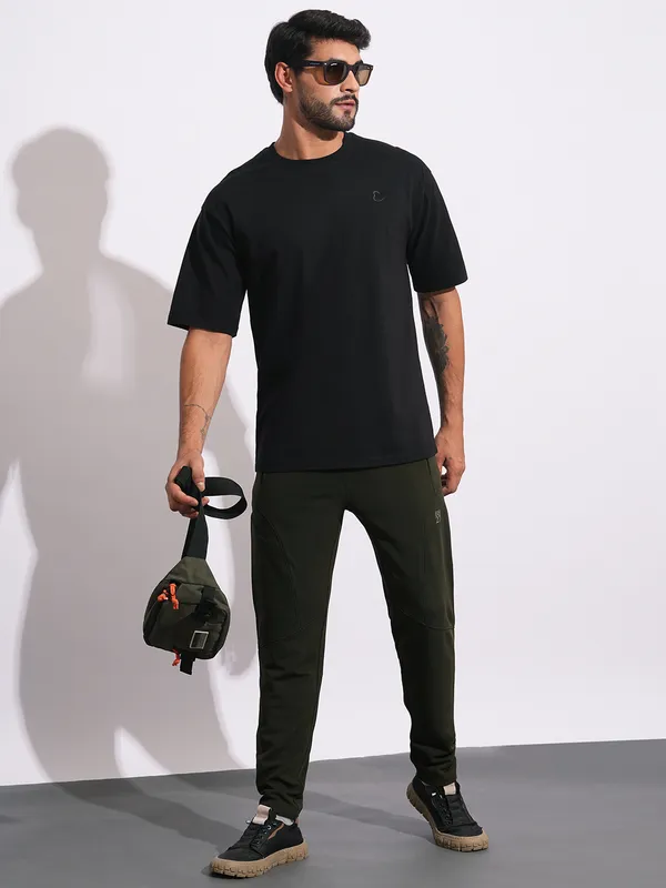 Being Human Clothing Mens-Bottom Track Olive