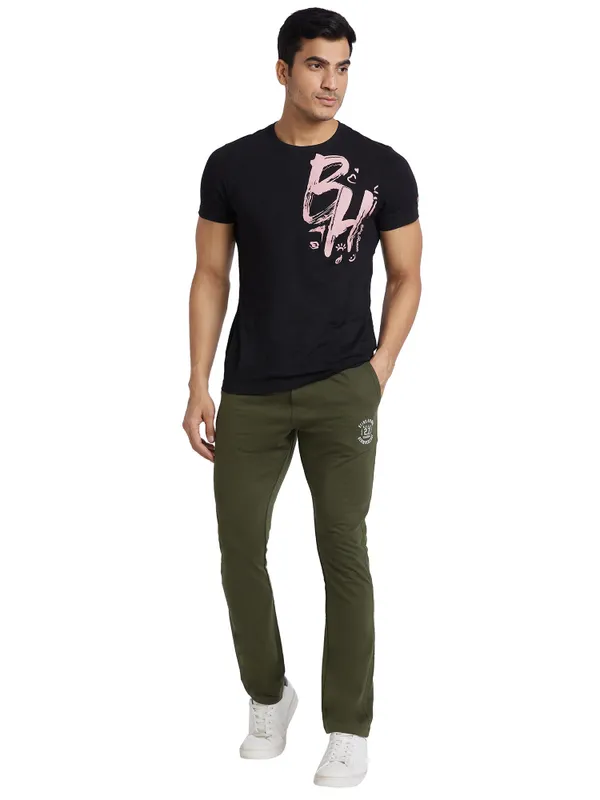 Being Human Men Regular Fit Track-Olive