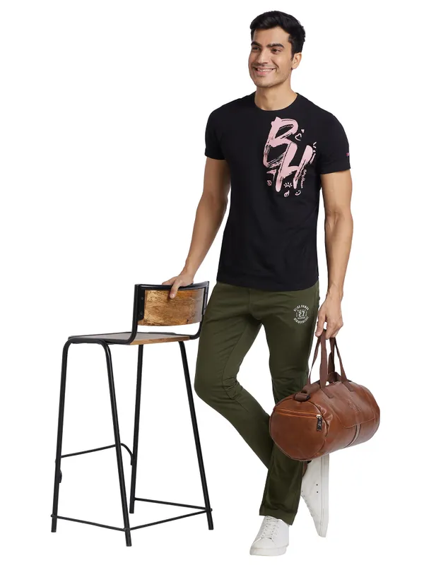 Being Human Men Regular Fit Track-Olive