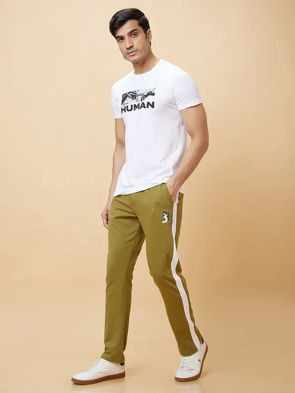 Being Human Clothing Men Regular Fit Track-Olive