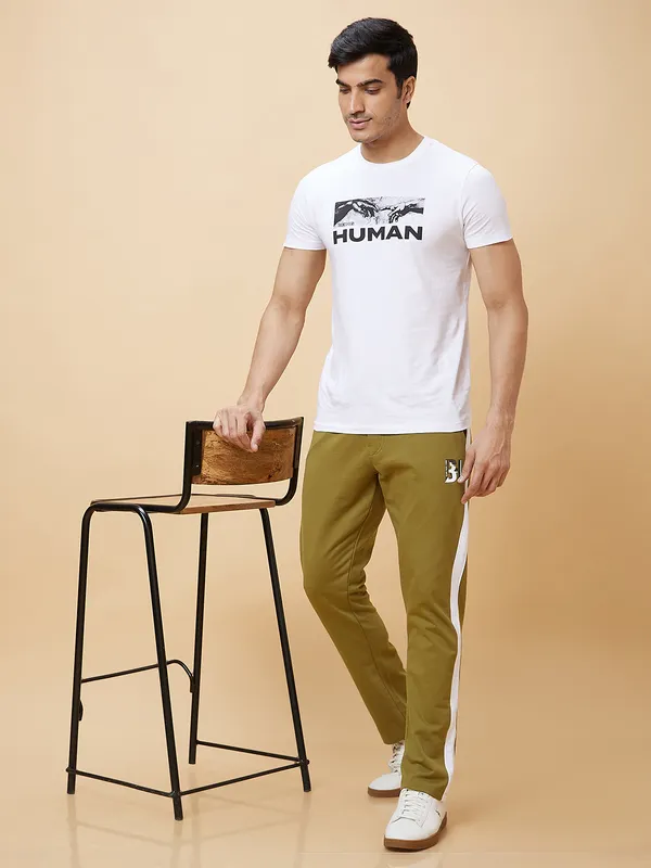 Being Human Clothing Men Regular Fit Track-Olive