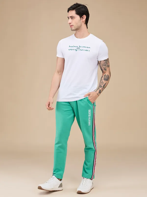 Being Human Clothing Mens-Bottom Track Green