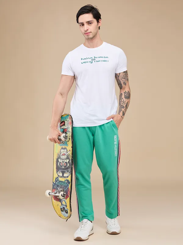 Being Human Clothing Mens-Bottom Track Green