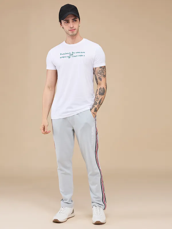 Being Human Clothing Mens-Bottom Track Grey