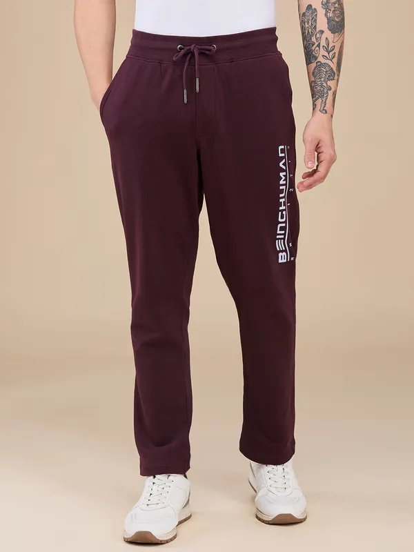 Being Human Clothing Mens-Bottom Track Wine