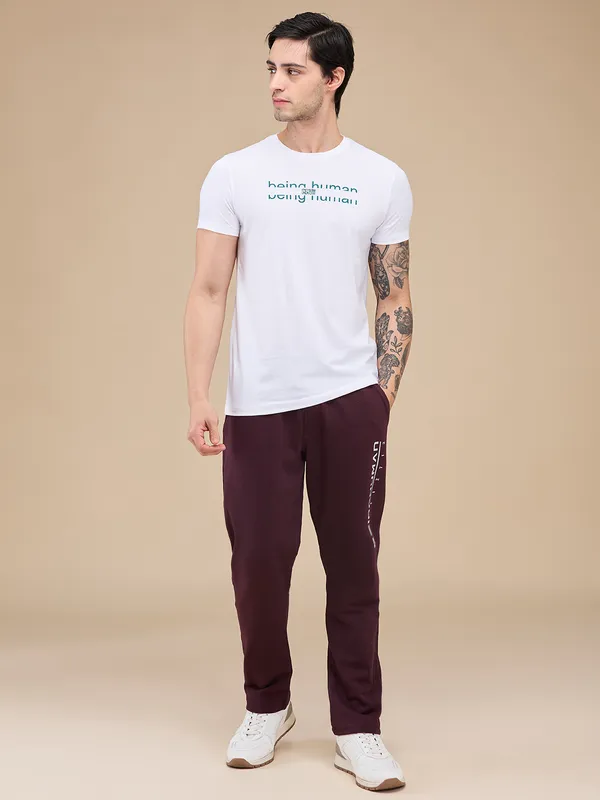 Being Human Clothing Mens-Bottom Track Wine
