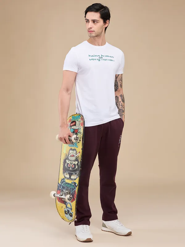 Being Human Clothing Mens-Bottom Track Wine