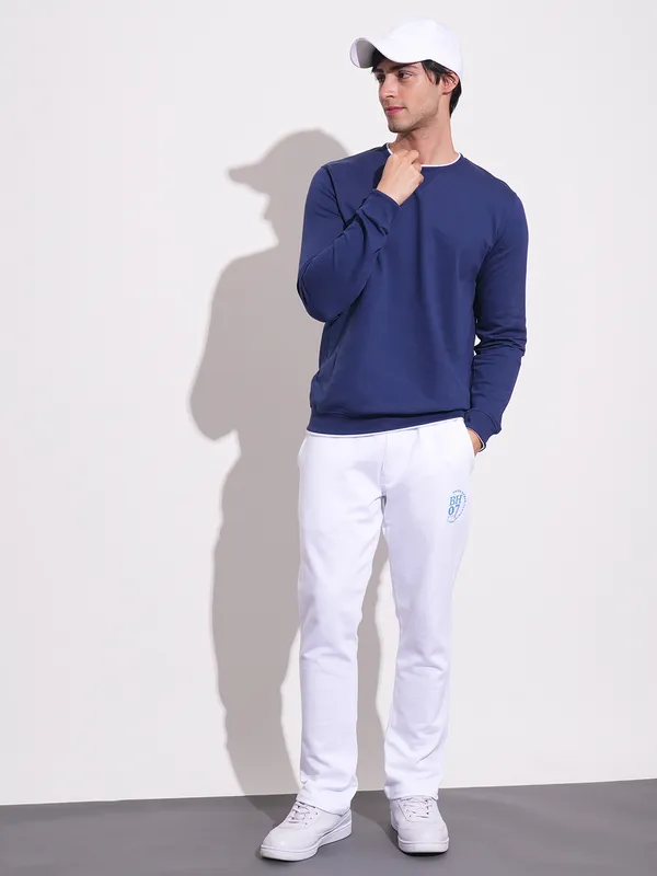 Being Human Clothing-Mens-Bottom-Track White