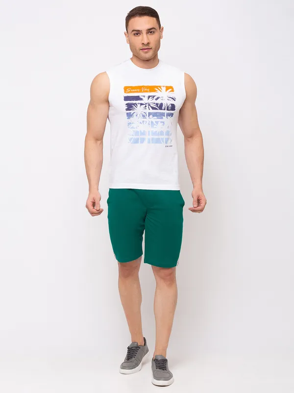 Being Human Men Regular Fit Shorts-Alpine Green