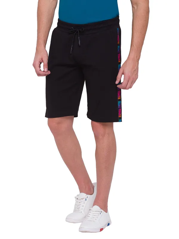 Being Human Clothing Men Regular Fit Shorts-Black