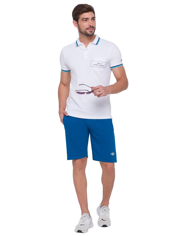 Being Human Men Regular Fit Shorts-Blue