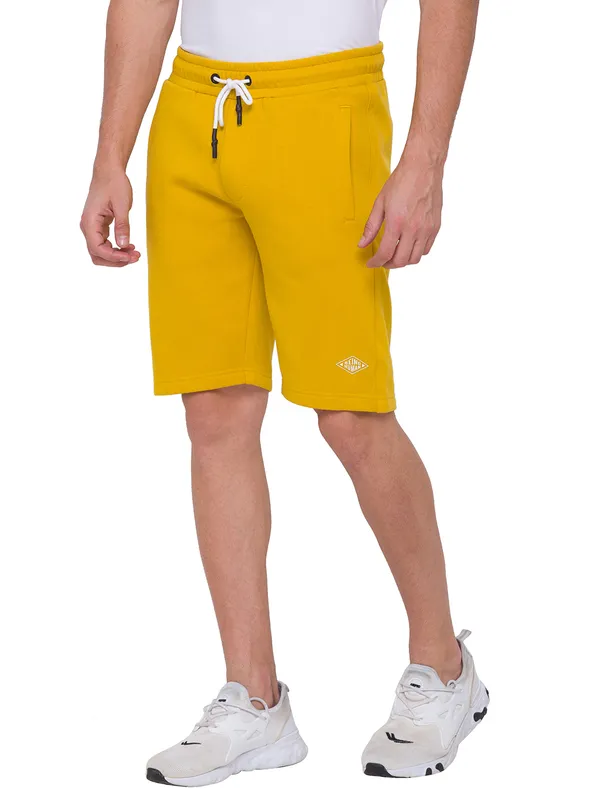 Being Human Men Regular Fit Shorts-Yellow