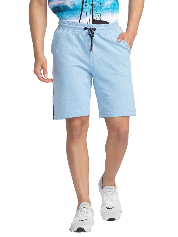 Being Human Clothing Men Regular Fit Shorts-Blue Mel