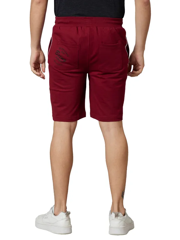 Being Human Clothing Men Regular Fit Shorts-Pomogranate