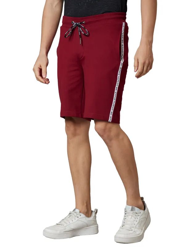 Being Human Clothing Men Regular Fit Shorts-Pomogranate
