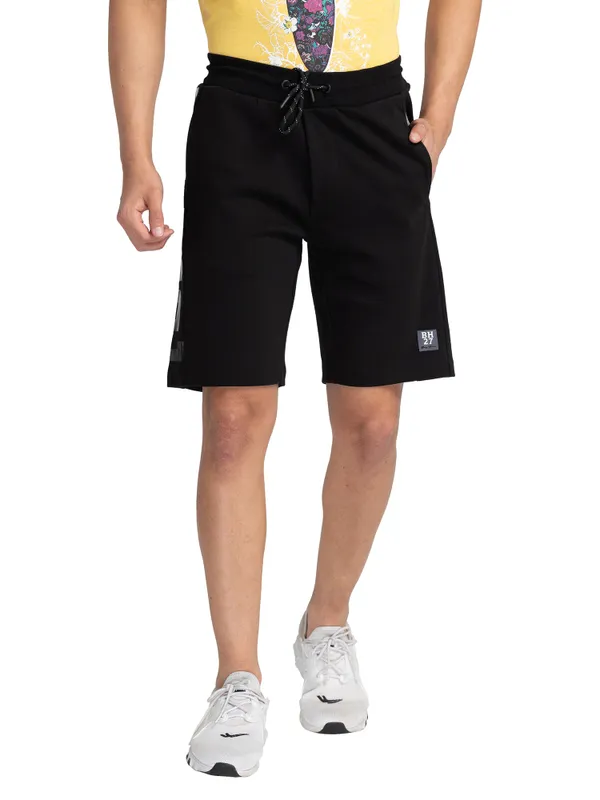 Being Human Clothing Men Regular Fit Shorts-Black