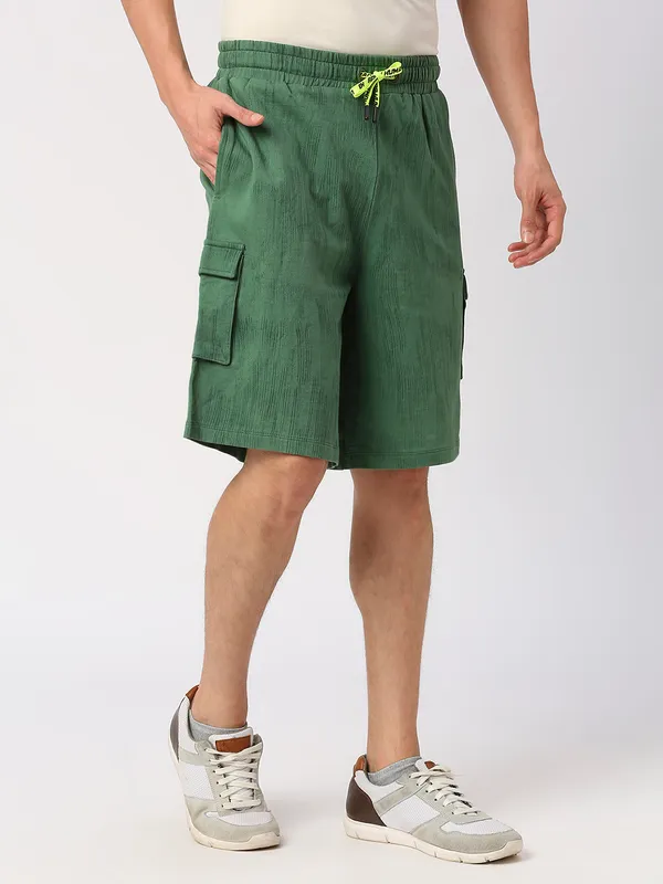 Being Human Men Regular Fit Track Shorts-Sulphur Spring
