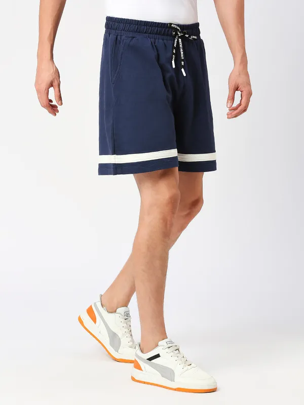 Being Human Clothing Men Regular Fit Track Shorts-Dress Blue