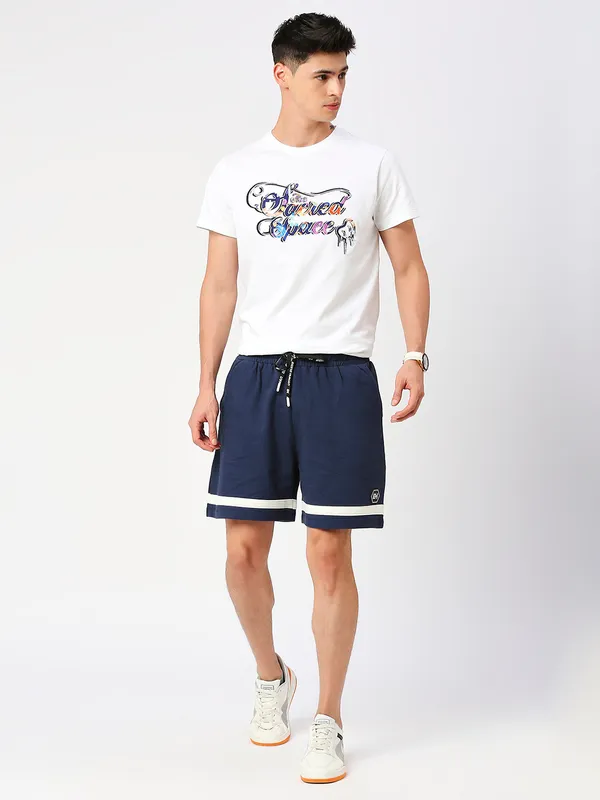Being Human Clothing Men Regular Fit Track Shorts-Dress Blue