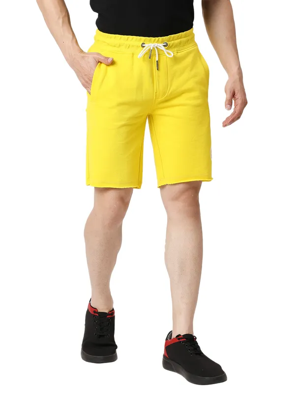 Being Human Clothing Men Regular Fit Shorts-Yellow