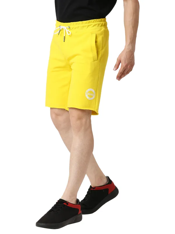 Being Human Clothing Men Regular Fit Shorts-Yellow