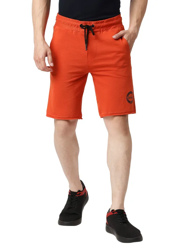 Being Human Clothing Men Regular Fit Shorts-Orange