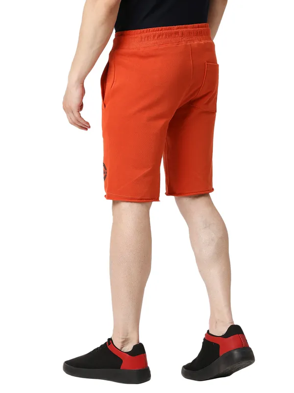 Being Human Clothing Men Regular Fit Shorts-Orange