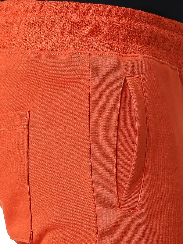 Being Human Clothing Men Regular Fit Shorts-Orange