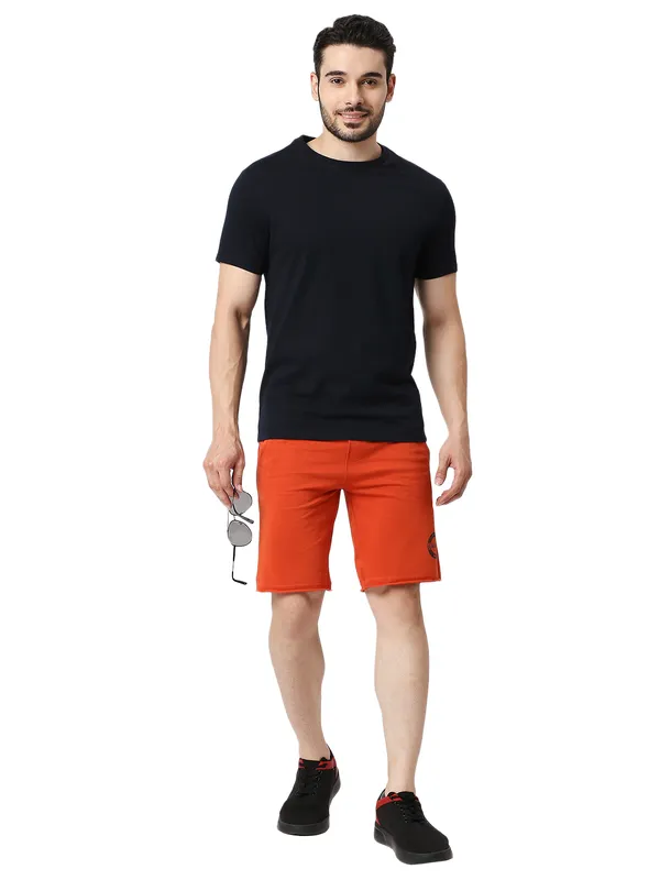 Being Human Clothing Men Regular Fit Shorts-Orange