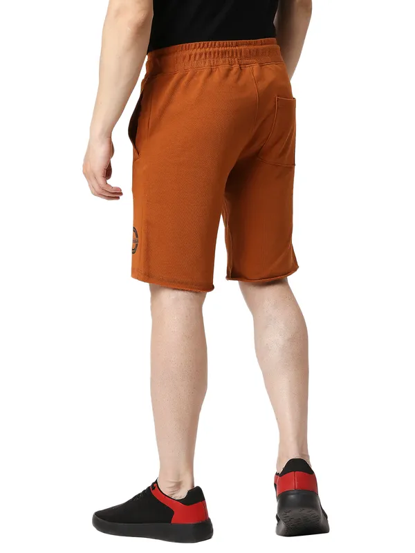 Being Human Clothing Men Regular Fit Shorts-Rust