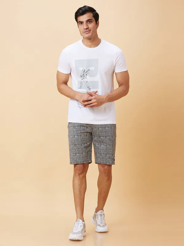 Being Human Clothing Men Regular Fit Shorts-Grey