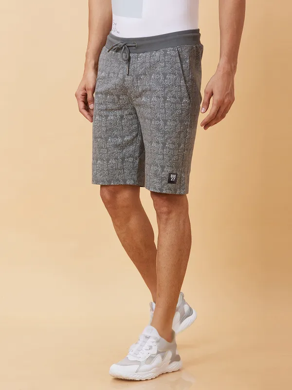 Being Human Clothing Men Regular Fit Shorts-Grey
